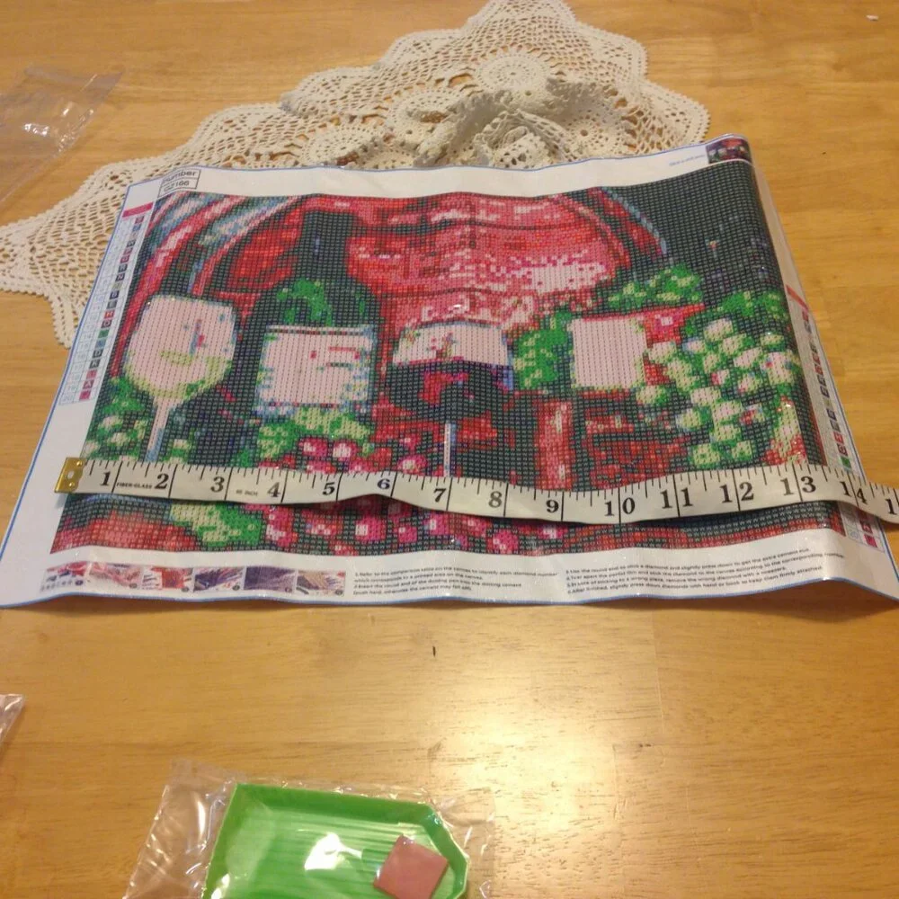 Wine-themed diamond painting kit, new items